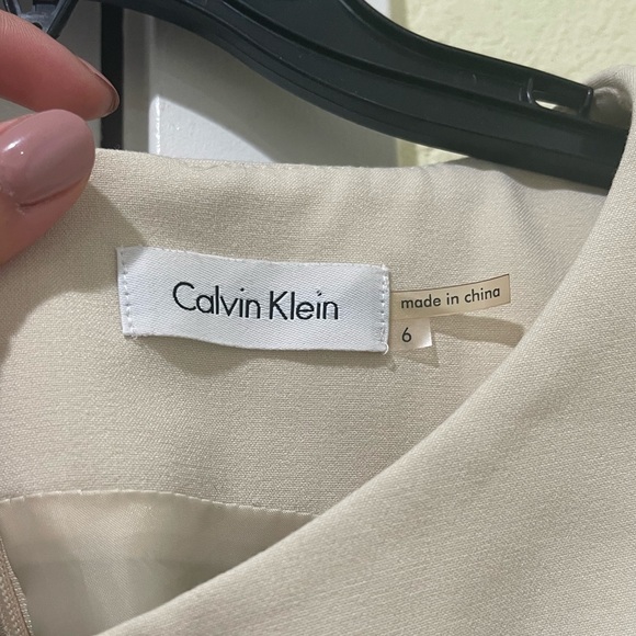 SOLD Calvin Klein Beige Dress - Picture 3 of 4